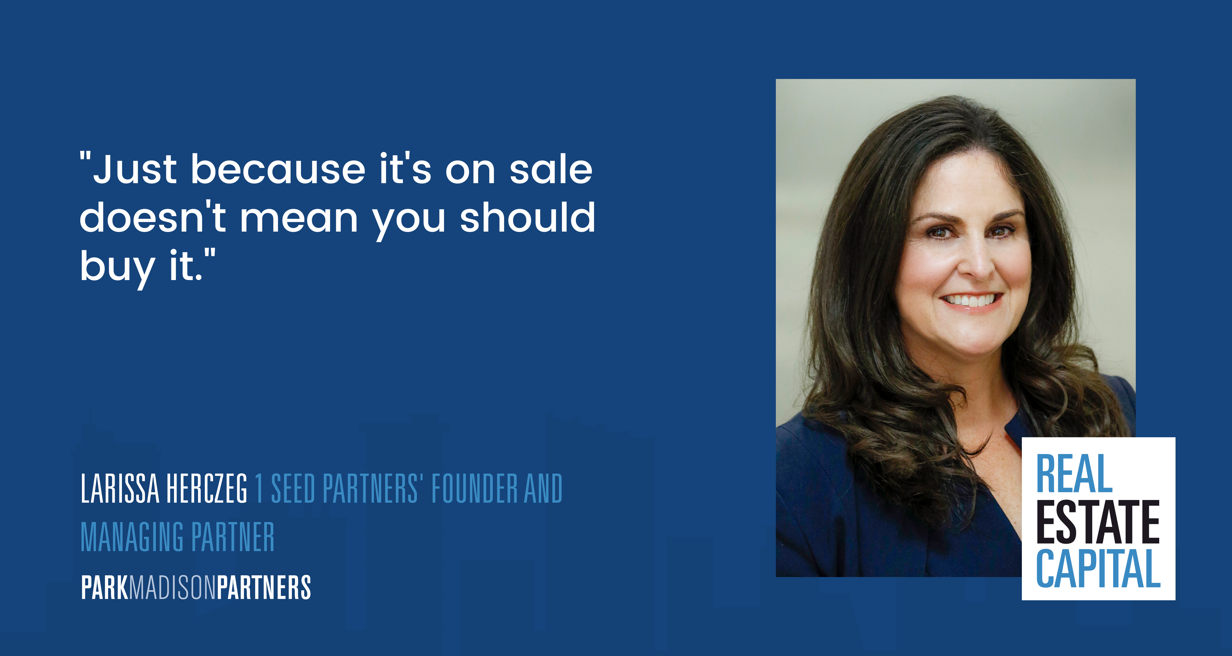 Larissa Herczeg | 1 Seed Partners' Founder and Managing Partner